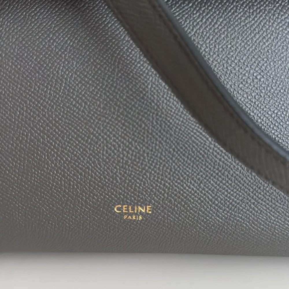Celine *NEW* Grey Top Handle Leather Bag with Shoulder Strap & Dust Cover - Picture 3 of 14
